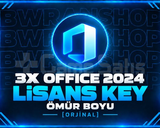 3X OFFİCE 2024 LİSANS KEY ÖMÜR BOYU