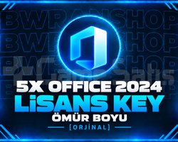 5X OFFİCE 2024 LİSANS KEY ÖMÜR BOYU