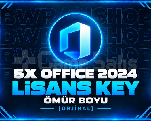 5X OFFİCE 2024 LİSANS KEY ÖMÜR BOYU