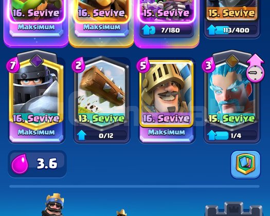 Clash royale 13.000 kupa içi dopdolu hes