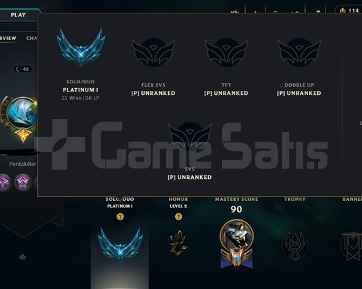 TR PLAT 1 YUKSEK MMR FRESH /+30 LP GAIN