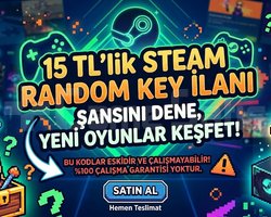 Şansını Dene! 15 TLlik Steam Random Key