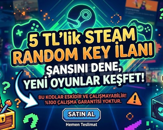 Şansını Dene! 5 TLlik 30lu Random Key