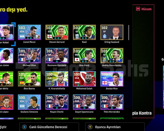 EFOOTBALL XBOX FULL YENİ KARTLAR