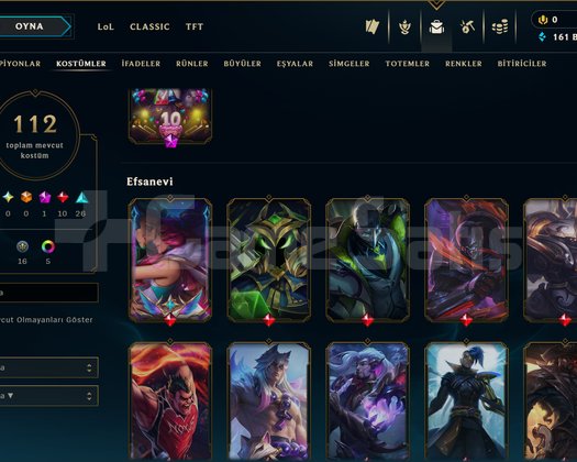 1 MİLYON ZEDLİ 112 SKIN YÜKSEK ELO MATCH