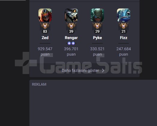 1 MİLYON ZEDLİ 112 SKIN YÜKSEK ELO MATCH