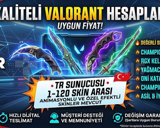 1-120 SKIN RANDOM VALORANT HESAP