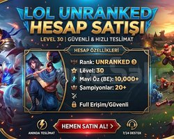 LoL Unranked 30 Seviye Taze Hesap