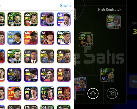 EfootballPes Hesabı 3258+