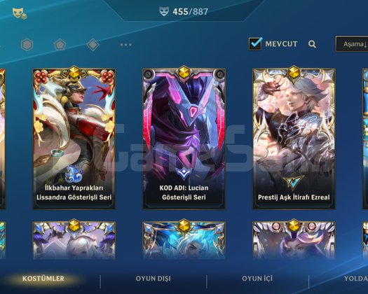 90K Vitrin Koleksiyonluk hesap