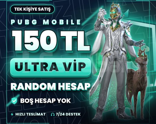 150 TL PUBG RANDOM HESAP | ULTRA VİP