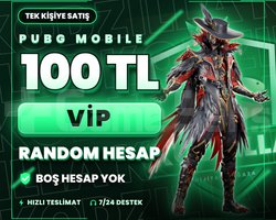 100 TL PUBG RANDOM HESAP | VİP