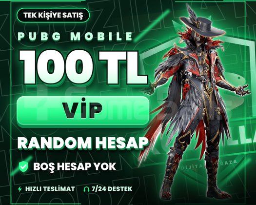 100 TL PUBG RANDOM HESAP | VİP