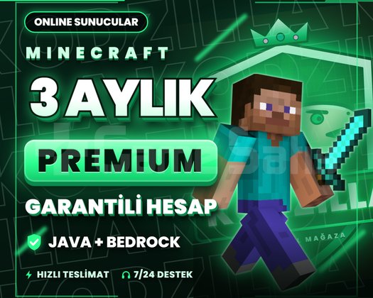 MINECRAFT 3 AYLIK PREMIUM + GARANTİ