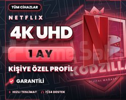 NETFLIX 4K UHD | KİŞİYE ÖZEL PROFİL 1 AY