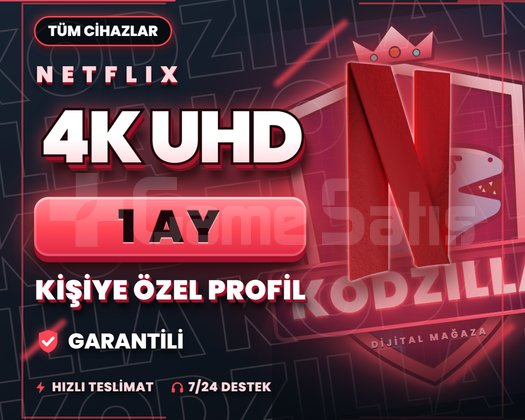 NETFLIX 4K UHD | KİŞİYE ÖZEL PROFİL 1 AY