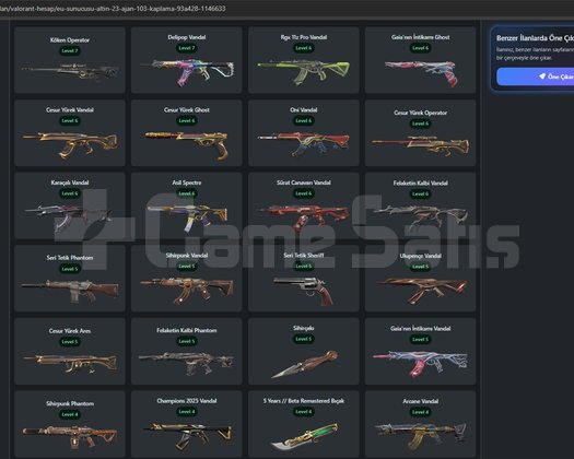gold 2 hesap 103 skinli 12 bin yatırıldı