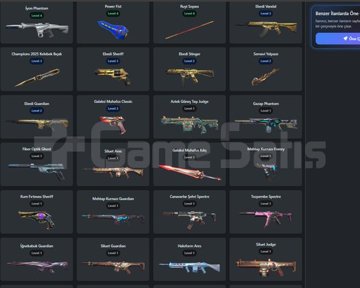 gold 2 hesap 103 skinli 12 bin yatırıldı