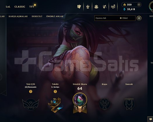 EUW DERECELİ HAZIR/FULL GANİMET/HANDMADE