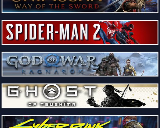 Onimusha +Spider 2+RAGN. +Tsushima+Cyber