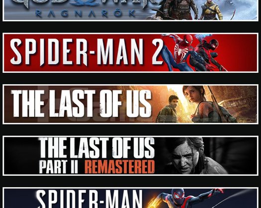 Ragnarök +Spider 2 +TLOU1 +2 +Miles
