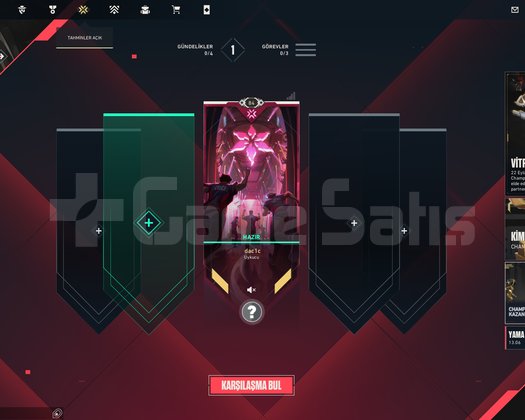 VALORANT HESAP UNRANKED PEEK İMMO 500RR