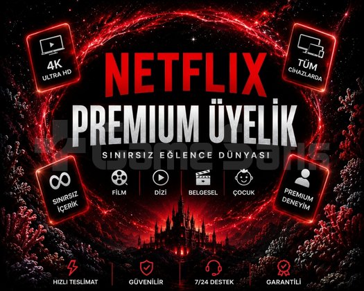 OTO TESLİM NETFLİX PREMİUM 4K UHD 1 AY