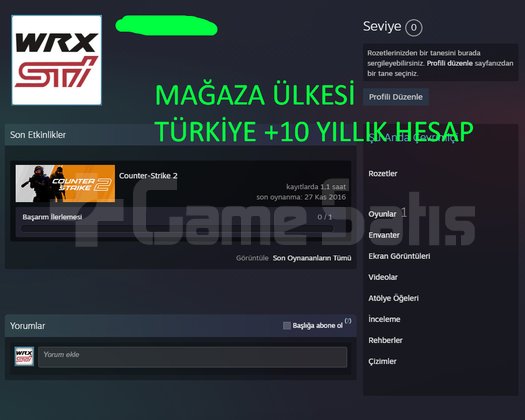 TR HESAP CS2 Prime Yeşil Faktör