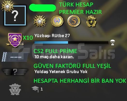 TR HESAP CS2 Prime Yeşil Faktör