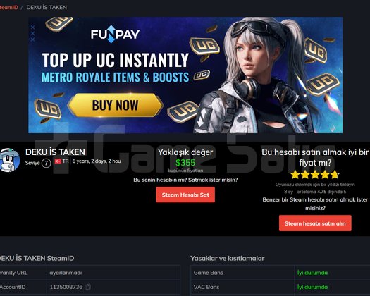 6 Senelik Mükemmel Steam Hesabı