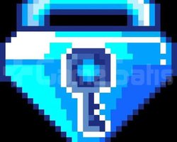 1x blue gem lock