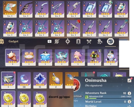 AR 10 Genshin 2021 Starter Hesap icinde