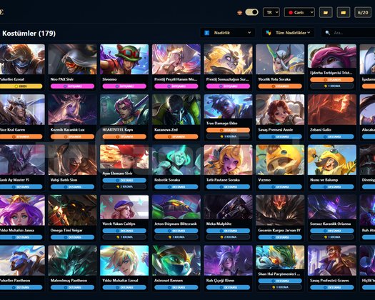 TR / 236 LVL + 180 SKİN + Elmas 2 + OTO