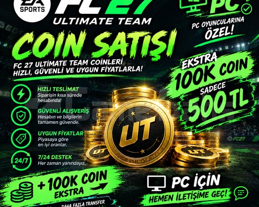 FC 27 ULTIMATE PC 100K COİN 500TL