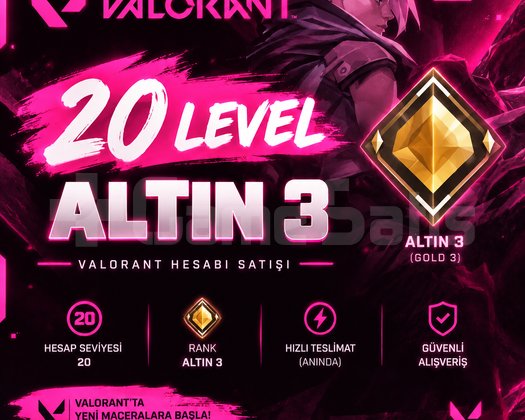 Valorant ALTIN3 Fresh Hesap TR SERVER