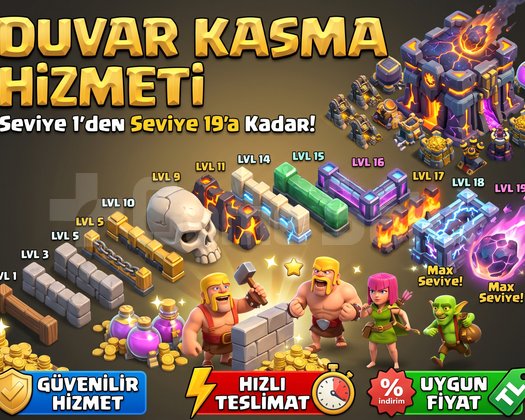 CLASH OF CLANS - PROFESYONEL DUVAR KASMA