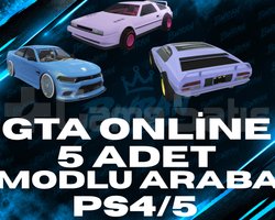 GTA ONLİNE 5 ADET MODLU ARABA PS4/5