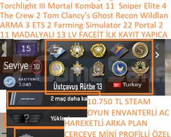 11 MADALYALI 13 LV FACEİT ARMA 3 ETS 2 F