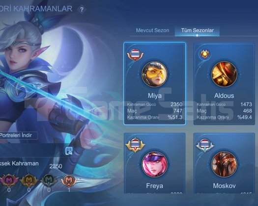Gus ve freya legendli saygın 1 hesap