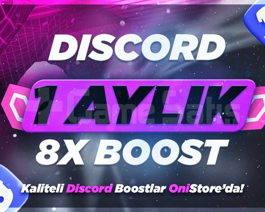 Discord 1 AYLIK 8X BOOST