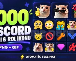 Discord 1000+ Emoji ve Rol İkonu Paket