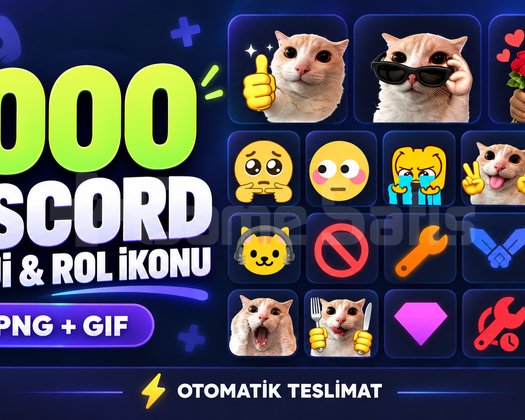 Discord 1000+ Emoji ve Rol İkonu Paket