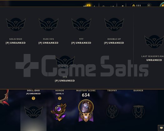 542 KOSTÜM 44K ÖZ UNRANKED MAİLLİ HESAP