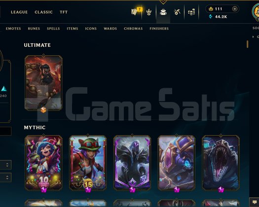 542 KOSTÜM 44K ÖZ UNRANKED MAİLLİ HESAP