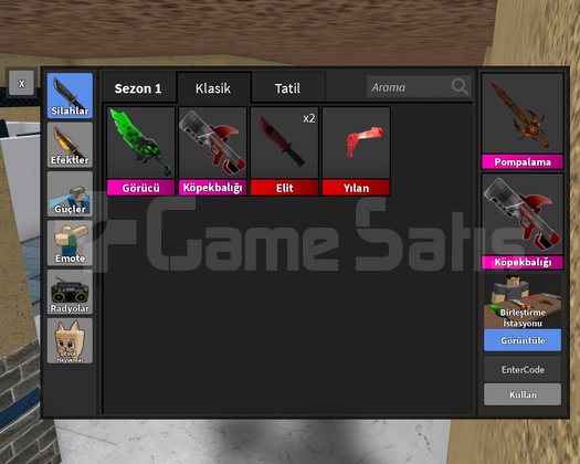 Roblox MM2 Elitli Tek Bacaklı Hesap