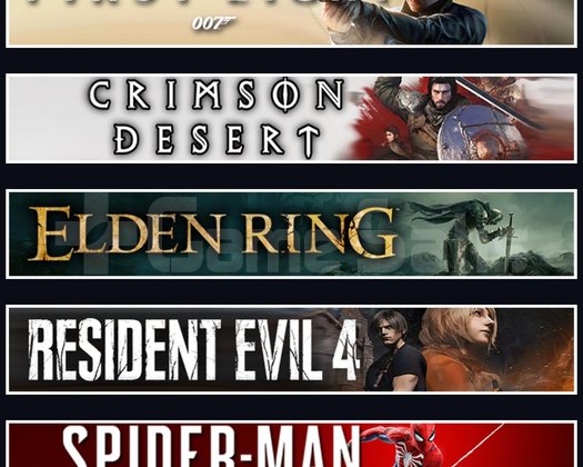007 +Crimson +Elden +Evil 4 +Spider 1