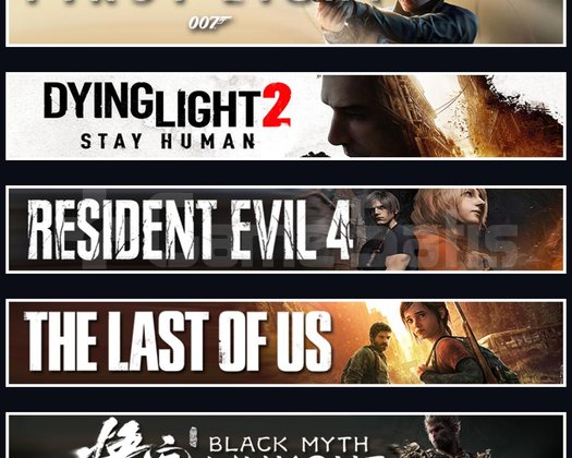 007 +DY2 +Evil 4 +TLOU1 +Wukong