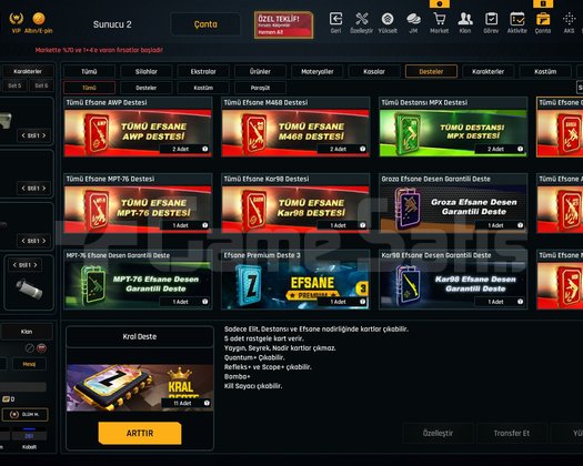 95 Seviye 47K Materyalli Zula Hesabı