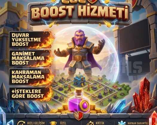 CLASH OF CLANS HESABINIZ BOOSTLANIR
