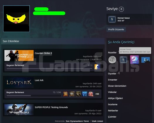 TR HESAP CS2 Prime Yeşil FaktörX1